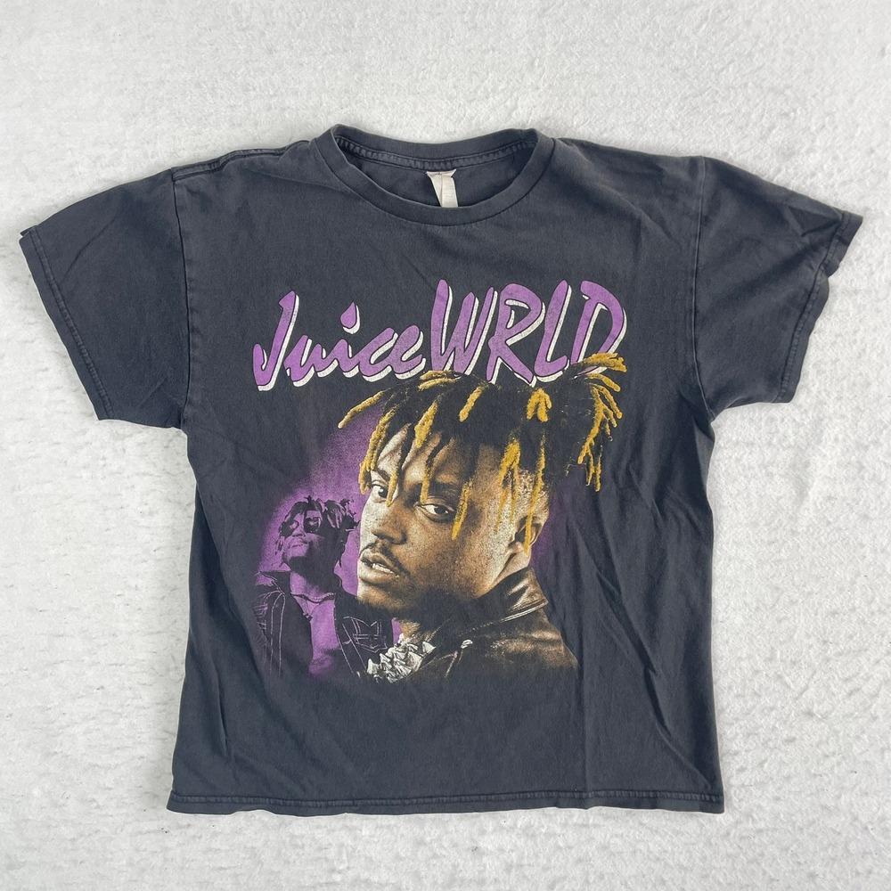 TeeStyled Juice WRLD Graphic T-Shirt Mens Size Medium Black Short Sleeve Rap Tee